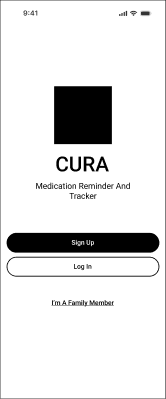 Cura wireframe for onboarding